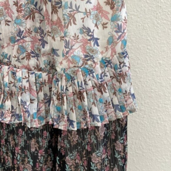 Anthropologie Foxiedox Antonia Pleated Maxi Floral Dress Size NWT XS MSRP $180 - Picture 8 of 14